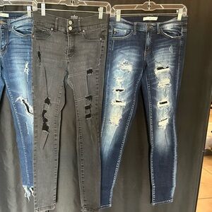 KanCan Women's Distressed Skinny Jeans